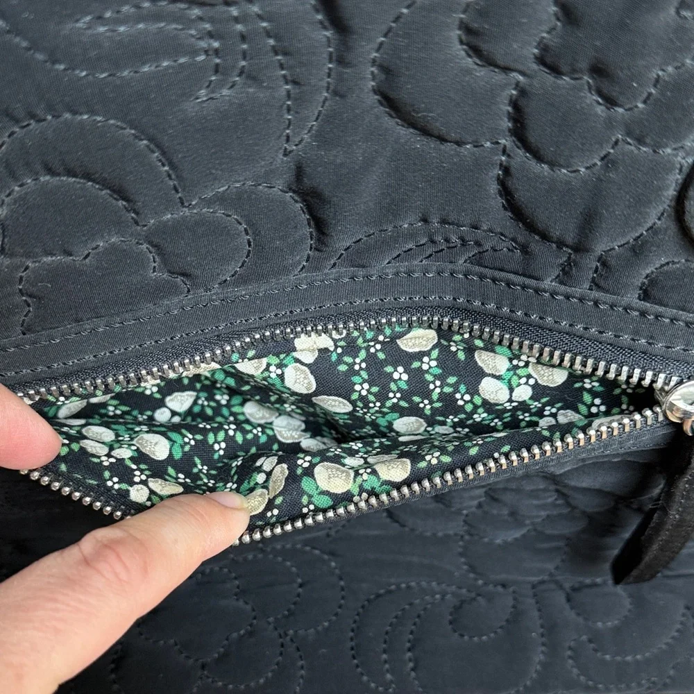 Vera Bradley Black Quilted Handbag - Picture 8 of 10